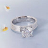 2.80 Ct Certified Round White Moissanite Ring – Gift for Anniversary 18K Gold Plate 18K Gold Plated