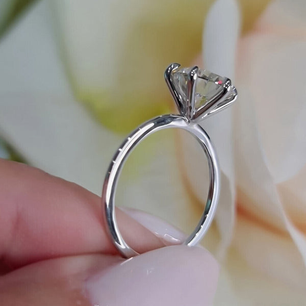 3.70 Ct Certified White Moissanite Statement Ring – Christmas Deal 18K Gold Plated 18K Gold Plated