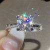 2.90 Ct Cushion Cut White Moissanite Ring – Birthday Gift for Her 18K Gold Plated V 18K Gold Plated