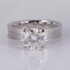 2.80 Ct Certified Round White Moissanite Ring – Gift for Anniversary 18K Gold Plate 18K Gold Plated