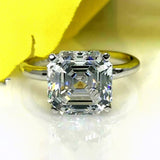 3.60 Ct Solitaire Moissanite Ring Elegant Gift for Wife or Anniversary 18K Gold Pla 18K Gold Plated