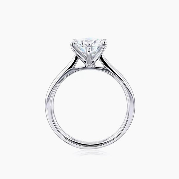 1 Ct Moissanite Solitaire Ring Minimalist Gift for Girlfriend Birthday 18K Gold Pla 18K Gold Plated