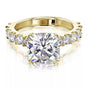 2.60 ct DEW Moissanite Ring in Great Shine Birthday Gift for Women 18K Gold Plated Verm 18K Gold Plated