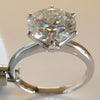 4.60 Ct Statement Moissanite Ring Party Wear Jewellery Gift for Her 18K Gold Plated V 18K Gold Plated
