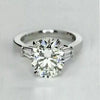3.50 Ct Round Moissanite Solitaire Ring Bridal Wedding Gift for Women 18K Gold Plat 18K Gold Plated