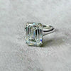7.10 Ct Emerald Cut Moissanite Ring Wedding Gift for Her July Special 18K Gold Plat 18K Gold Plated