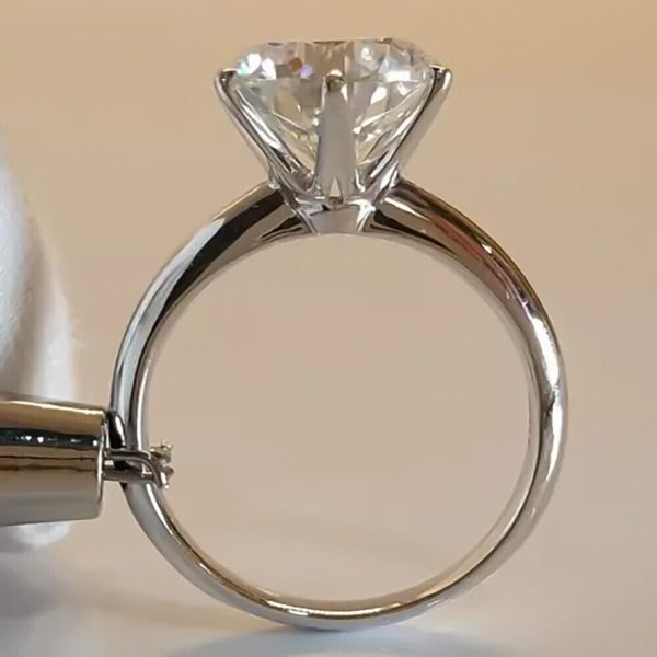 4.60 Ct Statement Moissanite Ring Party Wear Jewellery Gift for Her 18K Gold Plated V 18K Gold Plated