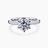1 Ct Moissanite Solitaire Ring Minimalist Gift for Girlfriend Birthday 18K Gold Pla 18K Gold Plated