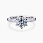 1 ct DEW Moissanite Solitaire Ring Minimalist Gift for Girlfriend Birthday 18K Gold Pla 18K Gold Plated