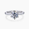 1 ct DEW Moissanite Solitaire Ring Minimalist Gift for Girlfriend Birthday 18K Gold Plated in 18K Gold Plated Vermeil