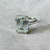 7.10 Ct Emerald Cut Moissanite Ring Wedding Gift for Her July Special 18K Gold Plat 18K Gold Plated