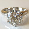 4.60 Ct Statement Moissanite Ring Party Wear Jewellery Gift for Her 18K Gold Plated V 18K Gold Plated