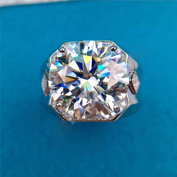 9.50 Ct Moissanite Solitaire Ring Shine & Luster Gift for Her Birthday 18K Gold Pla 18K Gold Plated