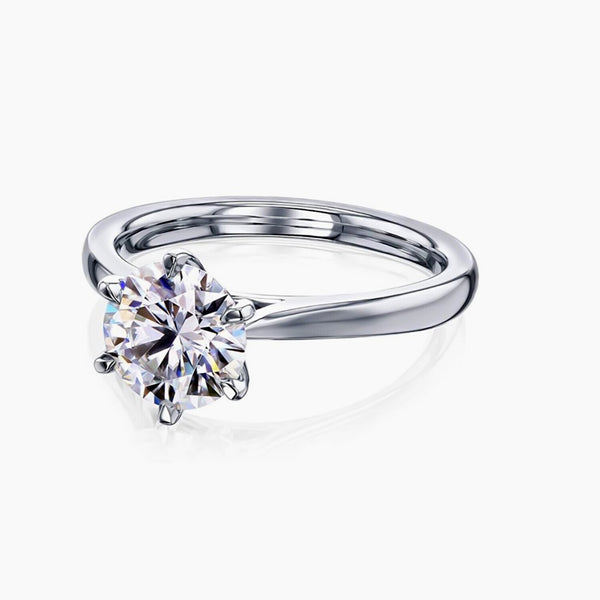 1 Ct Moissanite Solitaire Ring Minimalist Gift for Girlfriend Birthday 18K Gold Pla 18K Gold Plated