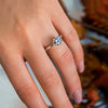1 Ct Moissanite Solitaire Ring Minimalist Gift for Girlfriend Birthday 18K Gold Pla 18K Gold Plated