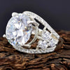 12.00 Ct Statement Moissanite Ring Anniversary Gift Elegant for Women 18K Gold Plat 18K Gold Plated