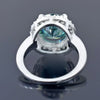 4.40 Ct Blue Moissanite Ring July Birthday Gift for Her Sparkling Look 18K Gold Pla 18K Gold Plated
