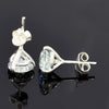 3 Ct Certified Treated Off-White Moissanite Solitaire Studs Great Shine 18K Gold Plated