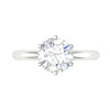 2.80 Ct Off White Moissanite Ring Luster Gift for Her Birthday 18K Gold Plated Verm 18K Gold Plated