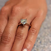 4.00 Ct Heart Cut White Moissanite Ring Romantic Gift for Her 18K Gold Plated Verme 18K Gold Plated