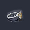 6.50 Ct Champagne Moissanite Ring Prong Set Gift for Birthday 18K Gold Plated Verme 18K Gold Plated