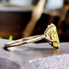 5.60 Ct Champagne Moissanite Solitaire Ring Statement Gift for Her 18K Gold Plated 18K Gold Plated