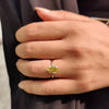 5.60 Ct Champagne Moissanite Solitaire Ring Statement Gift for Her 18K Gold Plated 18K Gold Plated