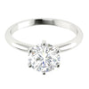 2.80 Ct Off White Moissanite Ring Luster Gift for Her Birthday 18K Gold Plated Verm 18K Gold Plated