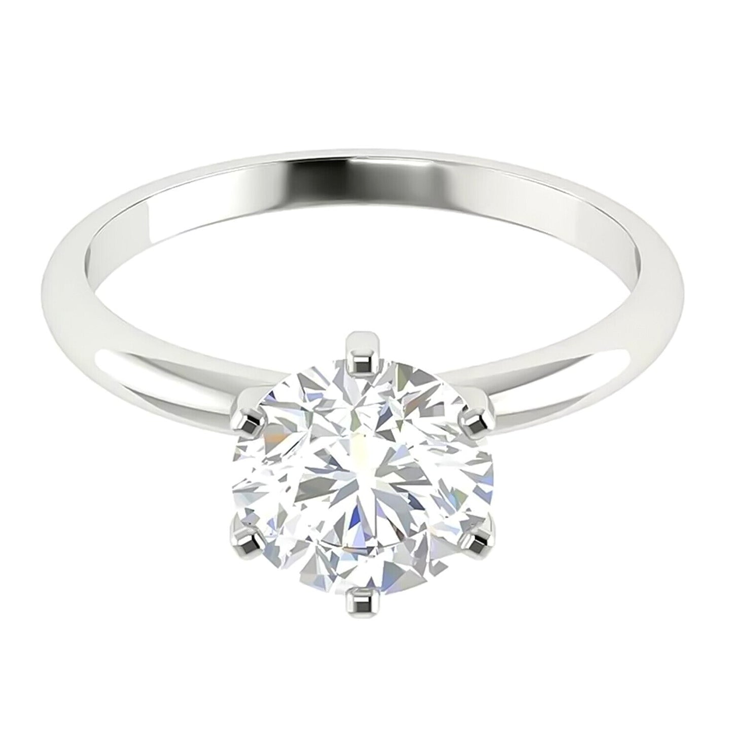 2.80 Ct Off White Moissanite Ring Luster Gift for Her Birthday 18K Gold Plated Verm 18K Gold Plated
