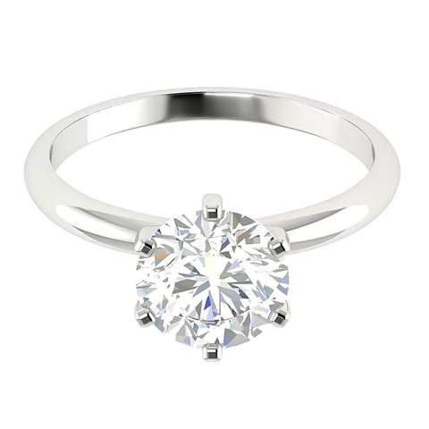 2.80 Ct Off White Moissanite Ring Luster Gift for Her Birthday 18K Gold Plated Verm 18K Gold Plated