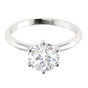 2.80 ct DEW Off White Moissanite Ring Luster Gift for Her Birthday 18K Gold Plated Verm 18K Gold Plated