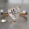 4.00 Ct Heart Cut White Moissanite Ring Romantic Gift for Her 18K Gold Plated Verme 18K Gold Plated