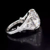 RARE 9.25 Ct Round Cut White Treated Moissanite Solitaire Ring in 18K Gold Plated V 18K Gold Plated
