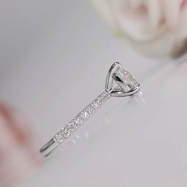 2.50 Ct Off White Treated Moissanite Ring in – Sparkle & Luster 18K Gold Plated Ver 18K Gold Plated