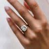 6.30 Ct Asscher Cut Off White Moissanite Solitaire Ring in – RARE 18K Gold Plated V 18K Gold Plated