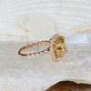 5.00 Ct Champagne Treated Moissanite Ring in – Certified Beauty 18K Gold Plated Ver 18K Gold Plated