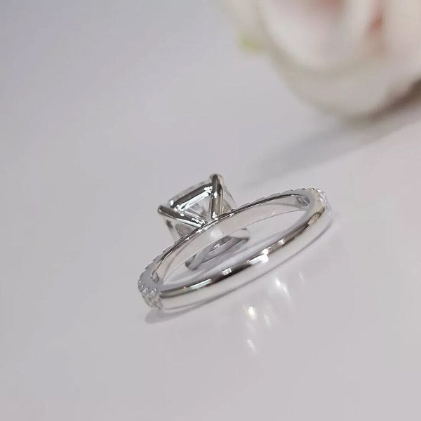 2.50 Ct Off White Treated Moissanite Ring in – Sparkle & Luster 18K Gold Plated Ver 18K Gold Plated