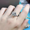 5.10 Ct Heart Cut Off White Treated Moissanite Solitaire Ring in 18K Gold Plated Ve 18K Gold Plated