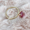 RARE 3.45 Ct Emerald Cut Pink Moissanite Solitaire Ring in Certified 18K Gold Plate 18K Gold Plated