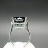 35.90 Ct Black Treated Moissanite Ring in White Gold Finish Cert 18K Gold Plated Ve 18K Gold Plated