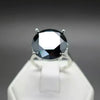 35.90 Ct Black Treated Moissanite Ring in White Gold Finish Cert 18K Gold Plated Ve 18K Gold Plated