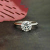 2.65 Ct Off White Treated Moissanite Solitaire Ring in – Amazing Gem 18K Gold Plate 18K Gold Plated