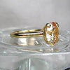 3.45 Ct Champagne Treated Moissanite Solitaire Ring in Certified 18K Gold Plated Ve 18K Gold Plated