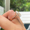 RARE 10.50 Ct Off White Treated Moissanite Solitaire Ring in Gift 18K Gold Plated V 18K Gold Plated