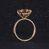 RARE 9 Ct Round Brilliant Champagne Moissanite Ring in 18K Gold Plated