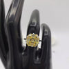 RARE 20 Ct Champagne Treated Moissanite Ring in Certified 18K Gold Plated