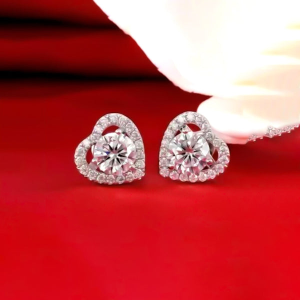 5.30 Ct Round White Moissanite Stud Earrings Gold Vermeil – July Festive Offer - GEMHUB