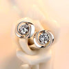 6.40 ct DEW Round White Moissanite Stud Earrings Gold Vermeil – Party Wear Gift