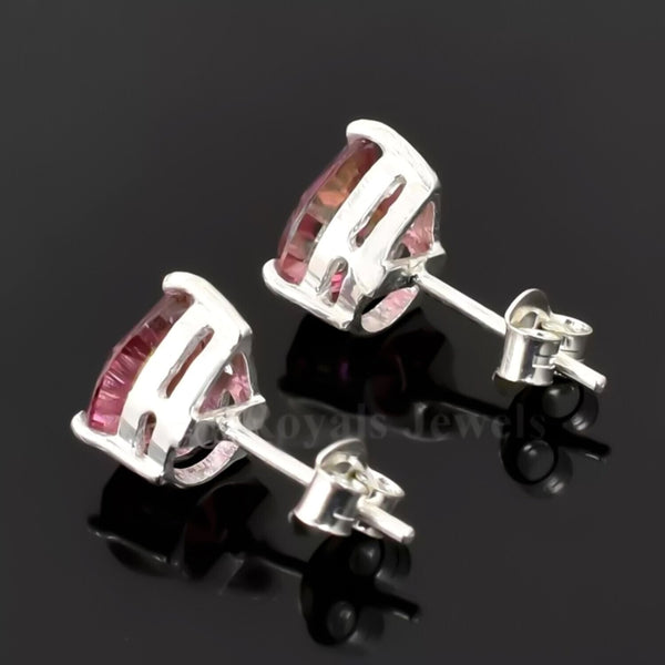 2.80Ct Certified Pear Shape Studs Moissanite White Gold Finish Great Shine & Luster 18K Gold Plated