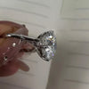 7.35 Ct Off White Moissanite Solitaire Ring Certified Great Luster 18K Gold Plated 18K Gold Plated
